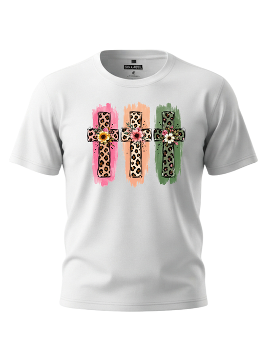 Tripple Cross Animal Print Tshirt