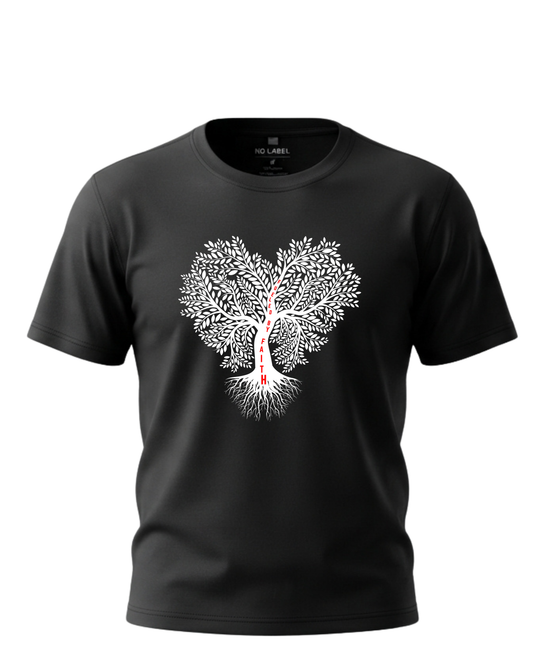 Fueled by Faith - Heart Tree Rooted Tshirt