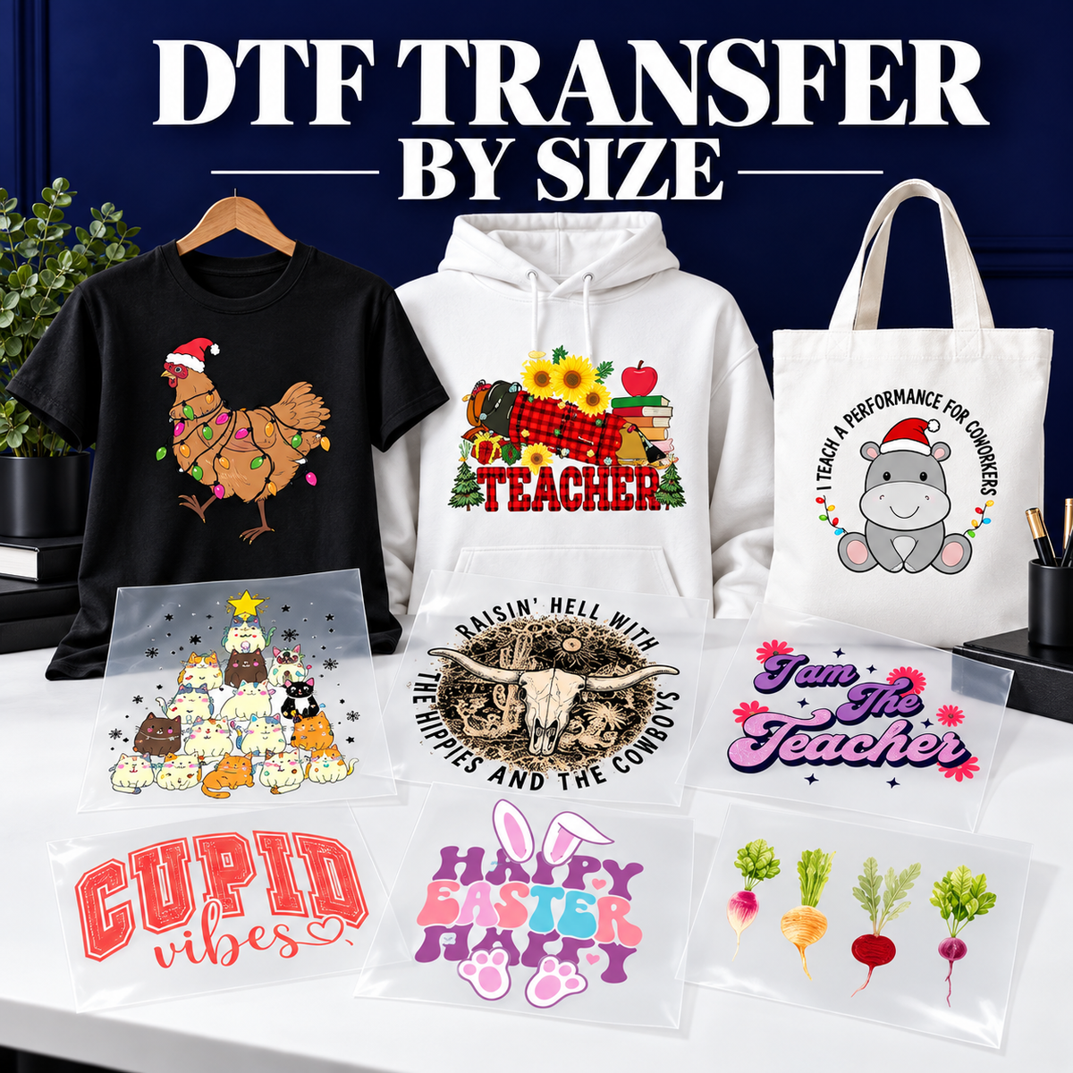 Custom DTF Transfers by Size